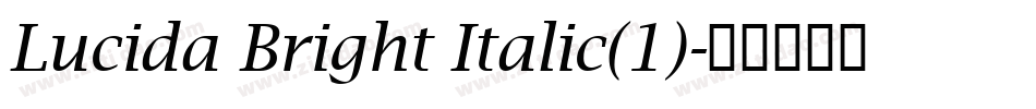 Lucida Bright Italic(1)字体转换